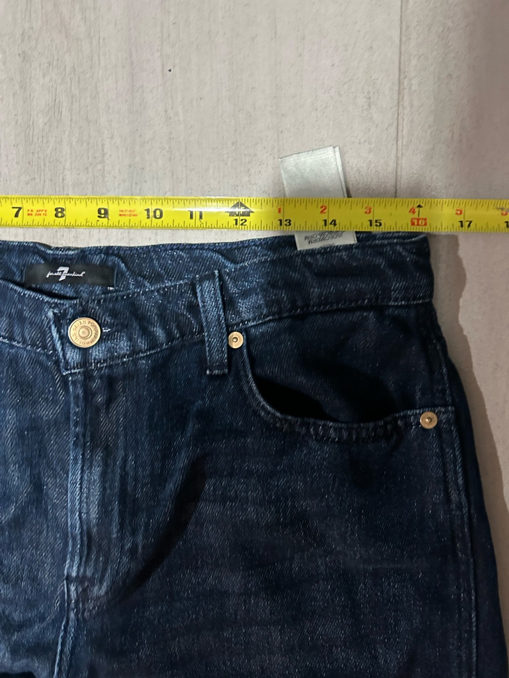 7 For All Mankind Womens  Modern Dojo Tailorless wide leg Jean Size 30 - Picture 8 of 9
